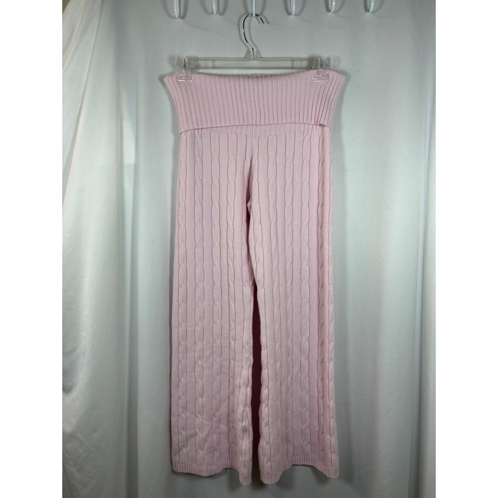 Wild Fable Pink Cable Knit Lounge Pants Fold Over Waistband Large